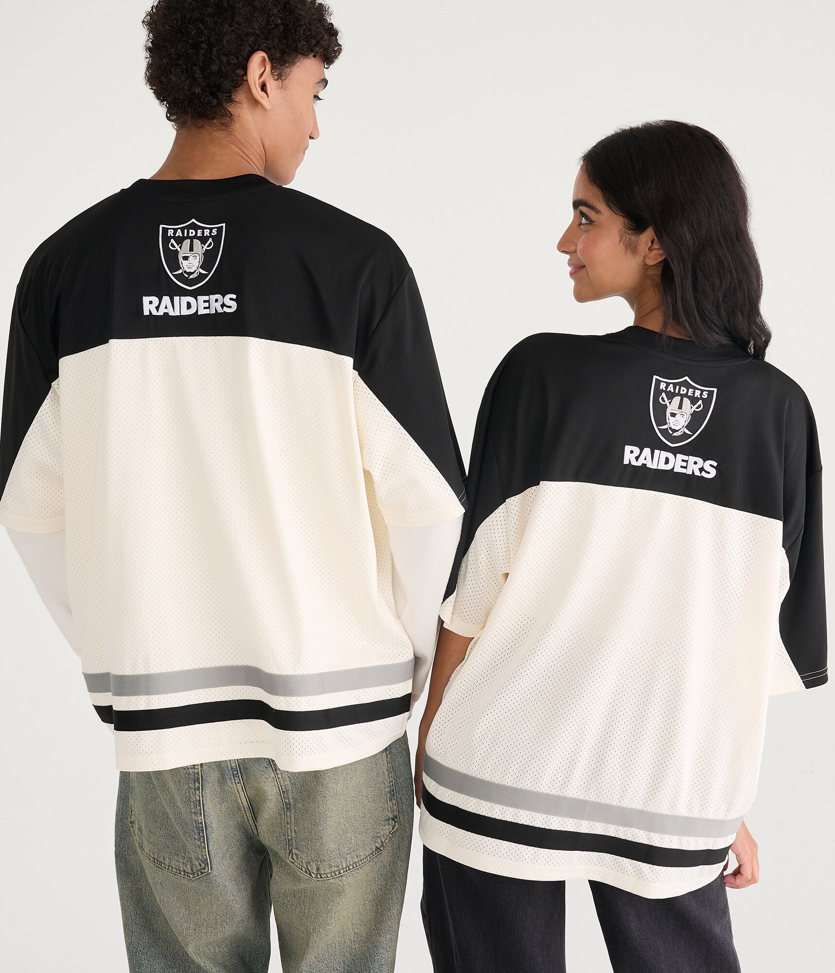 Las Vegas Raiders Colorblock Mesh Top