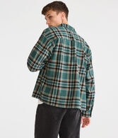 Long Sleeve Plaid Boxy Flannel Shirt