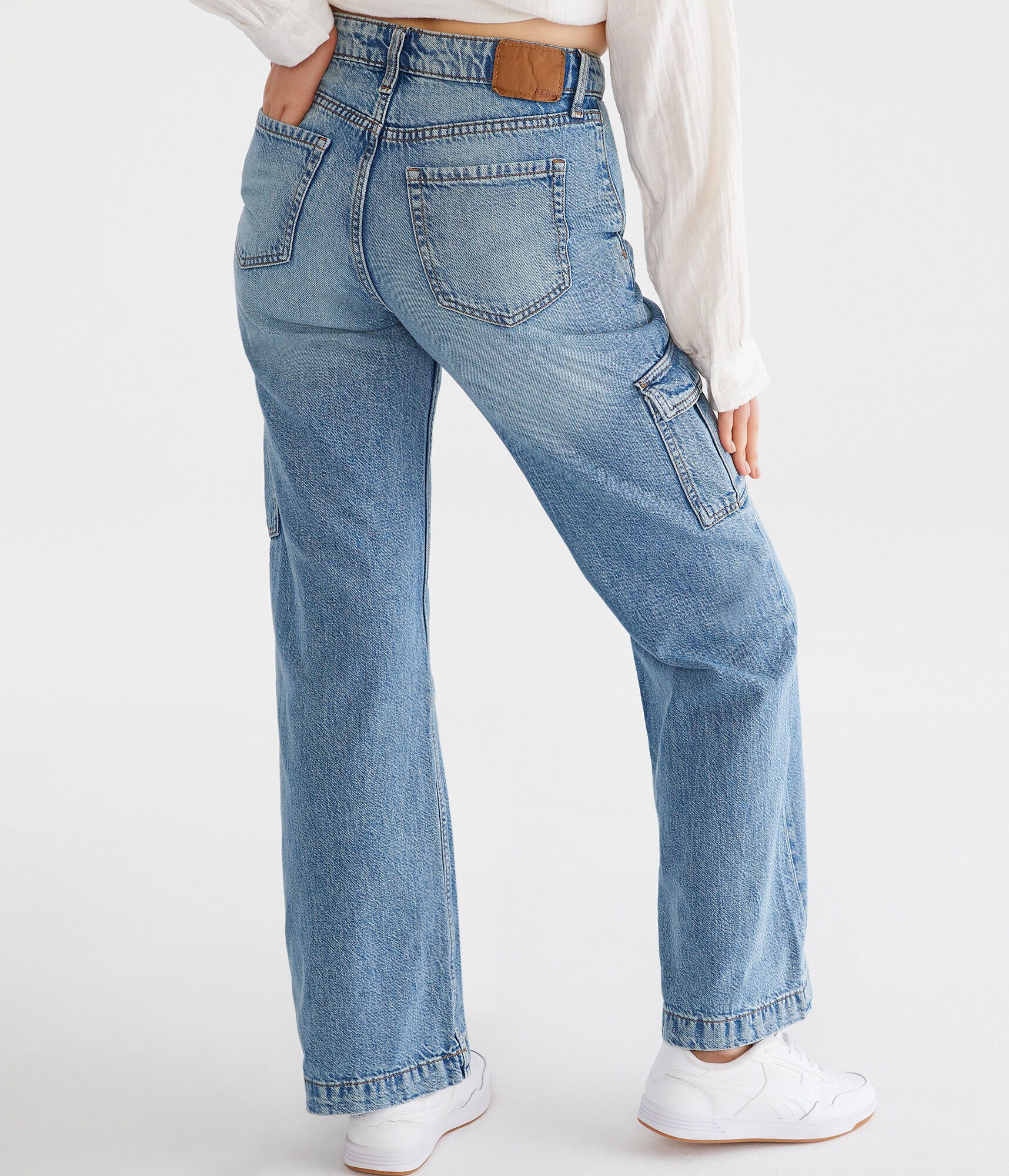 Super High-Rise Cargo Wide Leg Jean