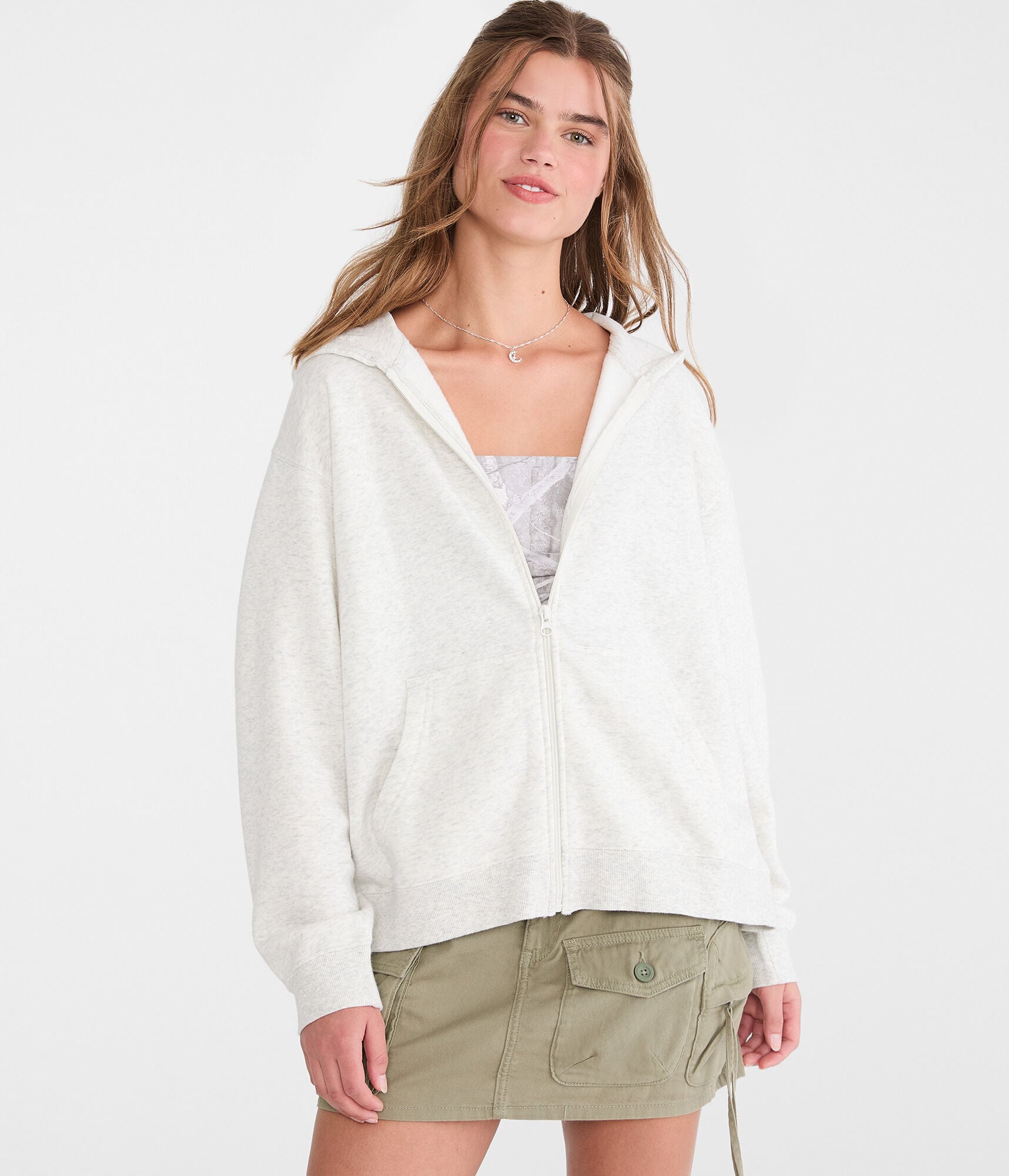 Cloud Soft Oversized Full-Zip Hoodie