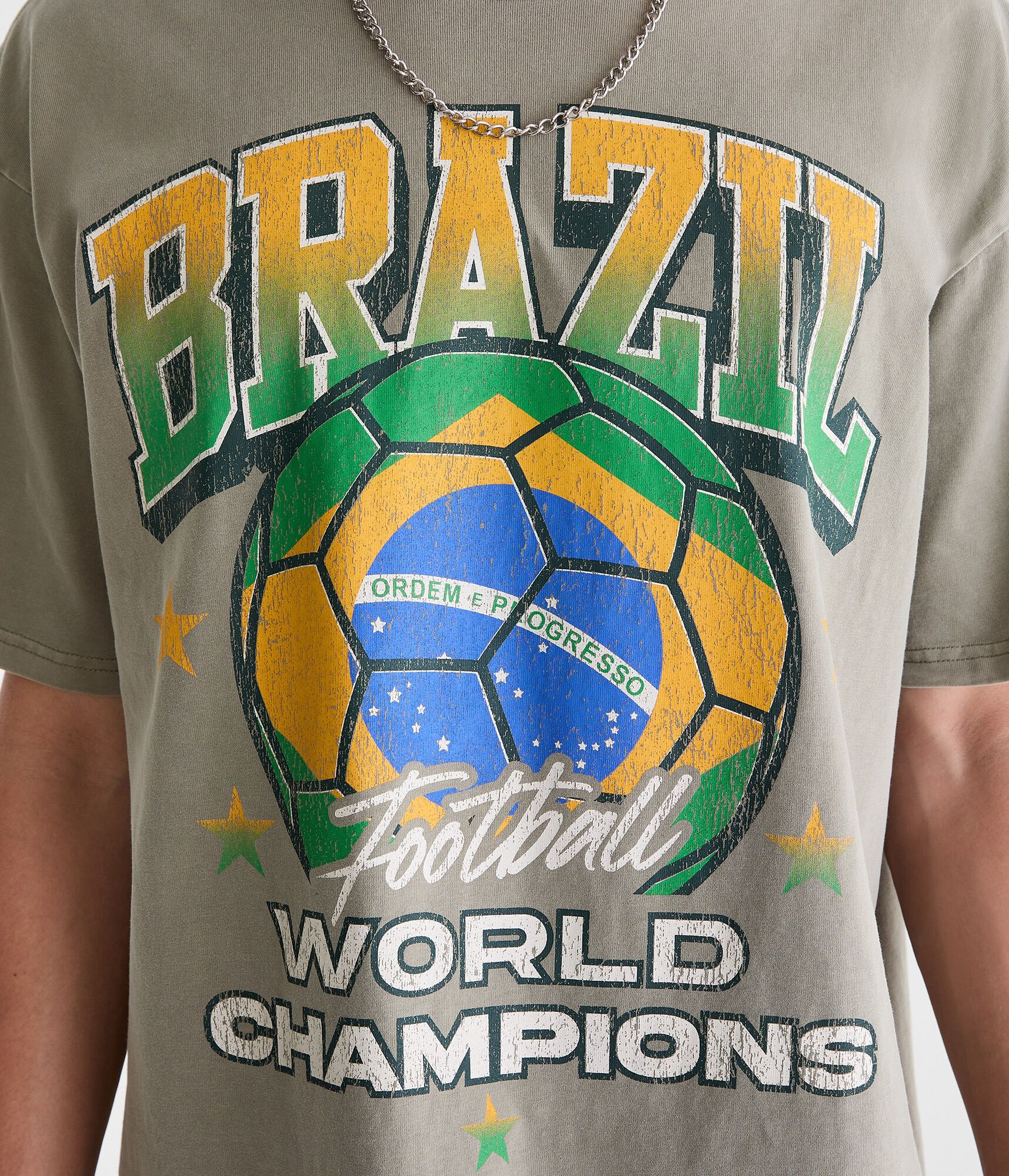 Brazil Football Relaxed Graphic Tee