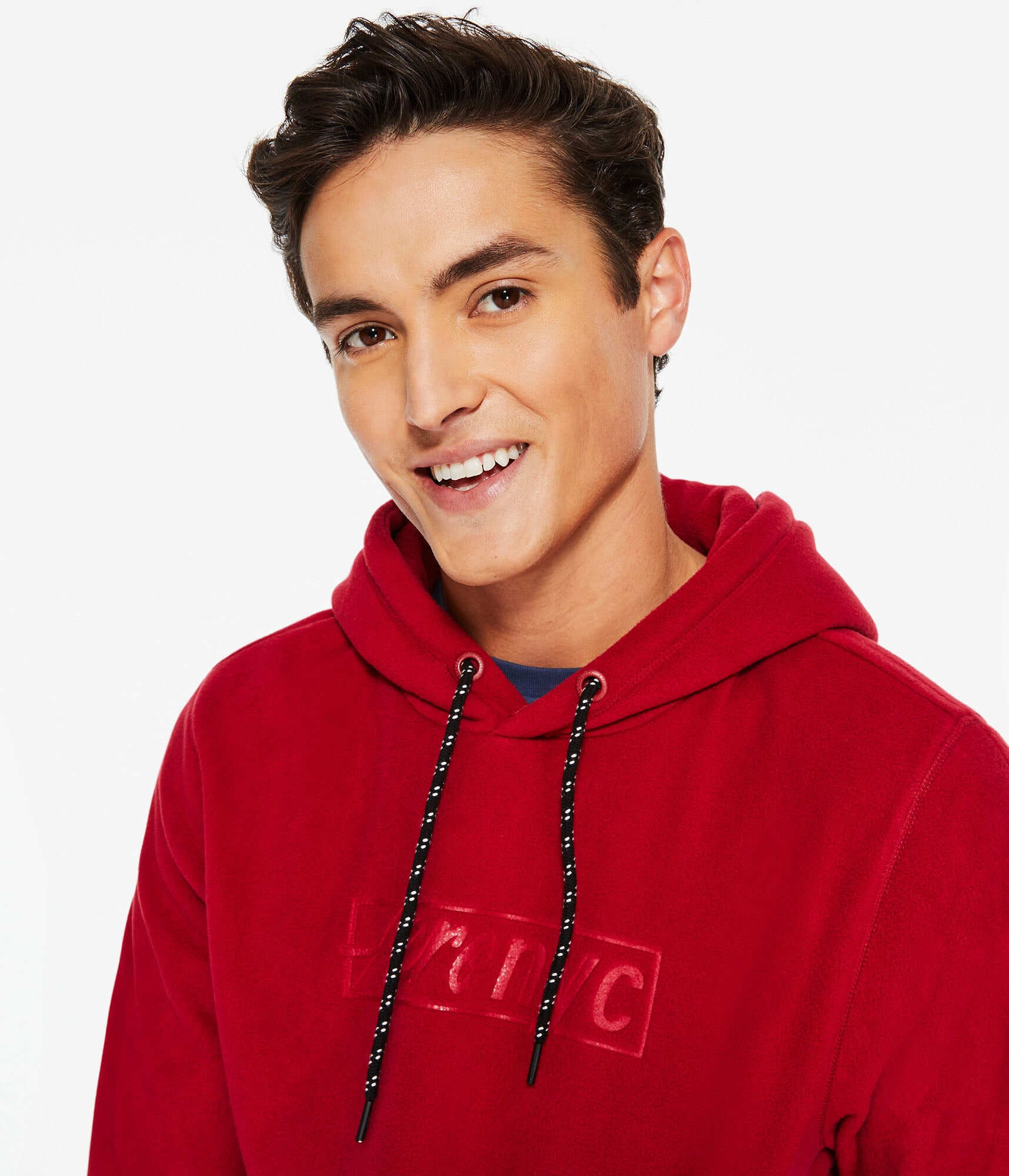 Aero NYC Box Logo Polyfleece Pullover Hoodie