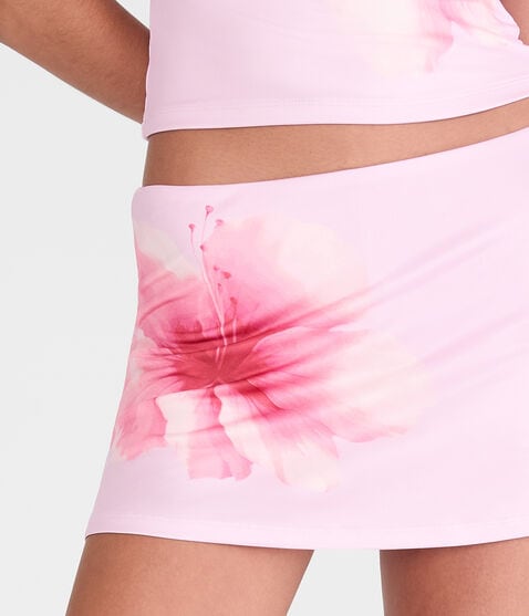 Hibiscus A-Line Mini Skirt Hibiscus A-Line Mini Skirt