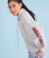 Hello Kitty Ice Skating Cropped Pullover Hoodie
