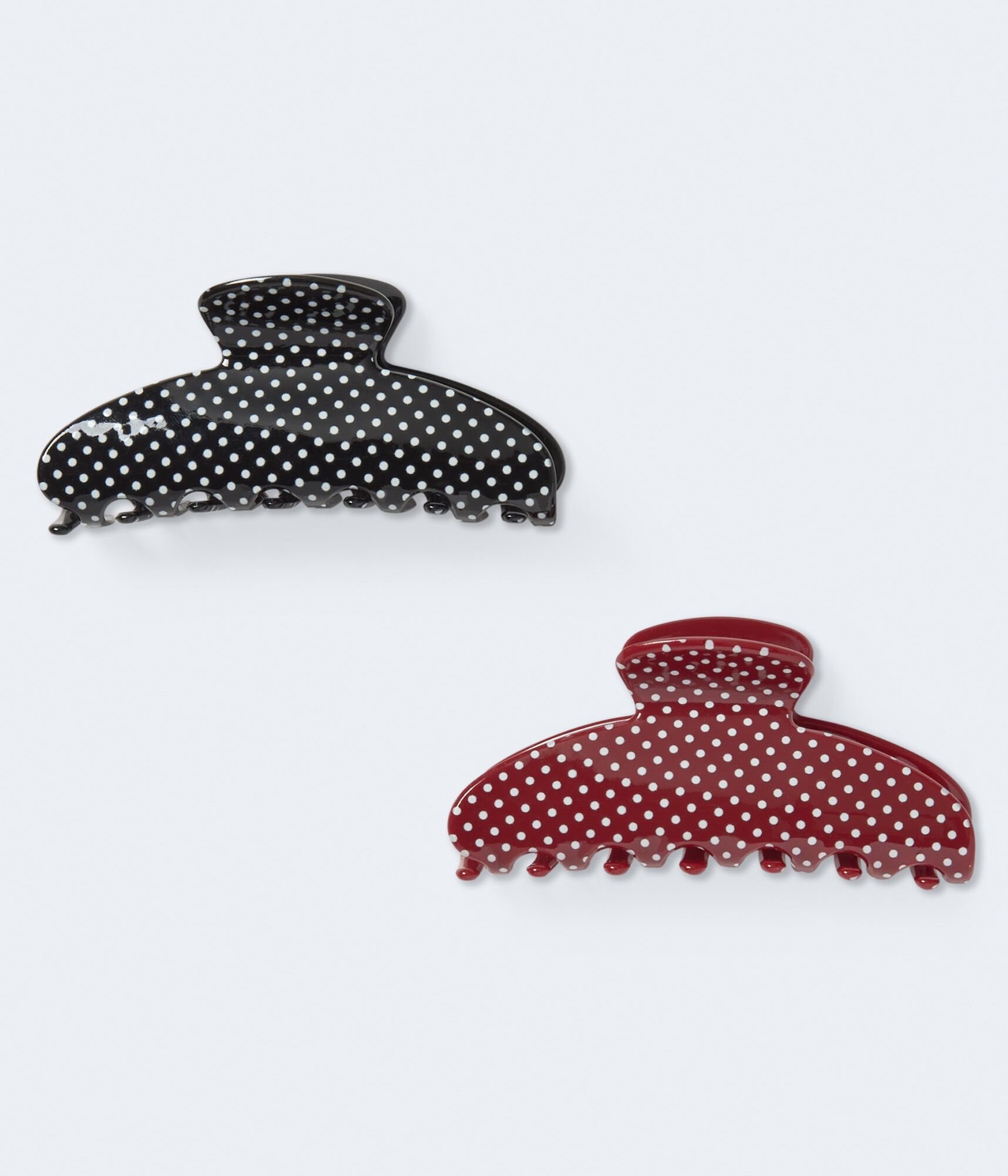Small Polka Dot Claw Hair Clip 2-Pack