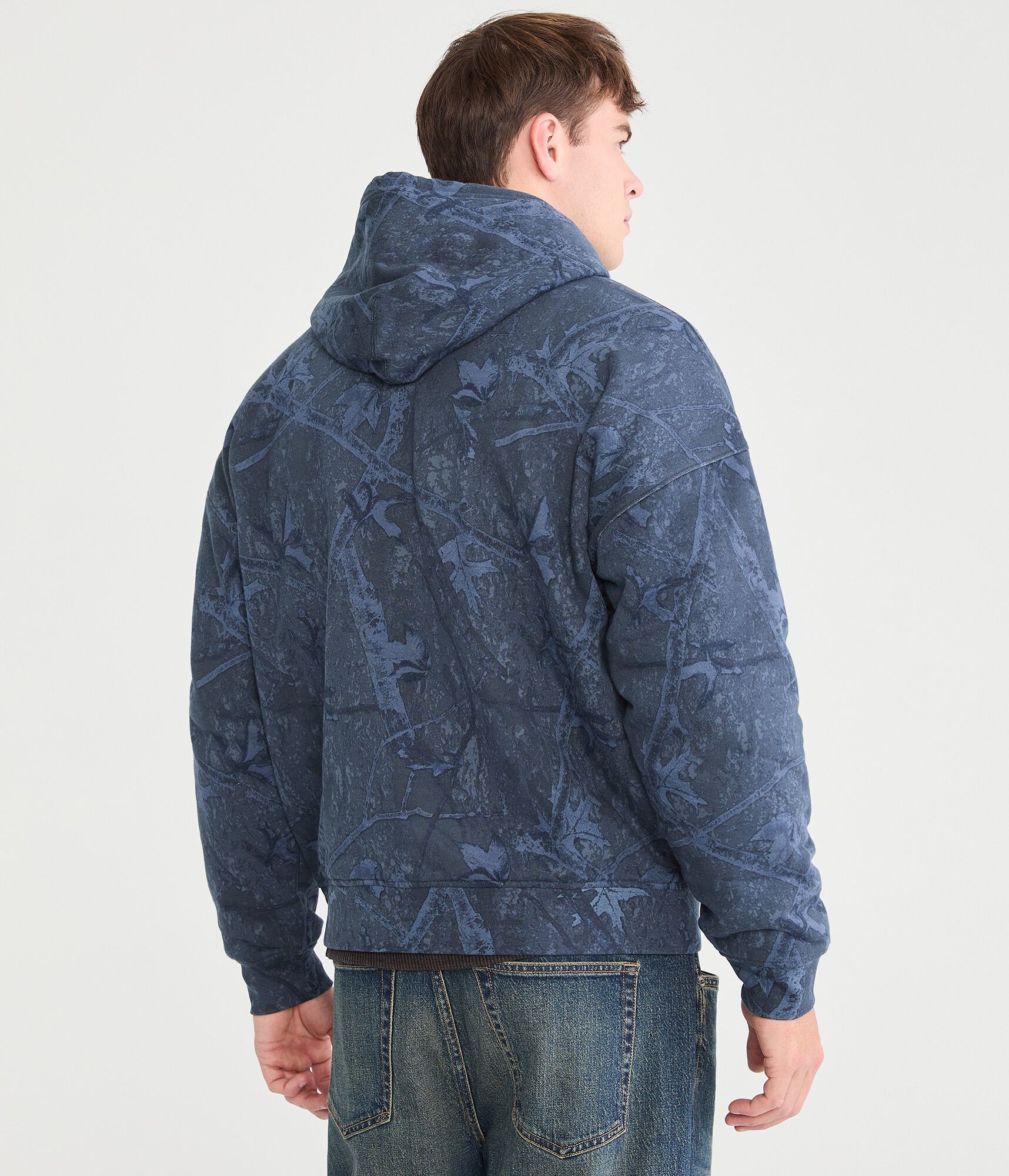 Cloud Soft Forest Camo Quilted Full-Zip Hoodie