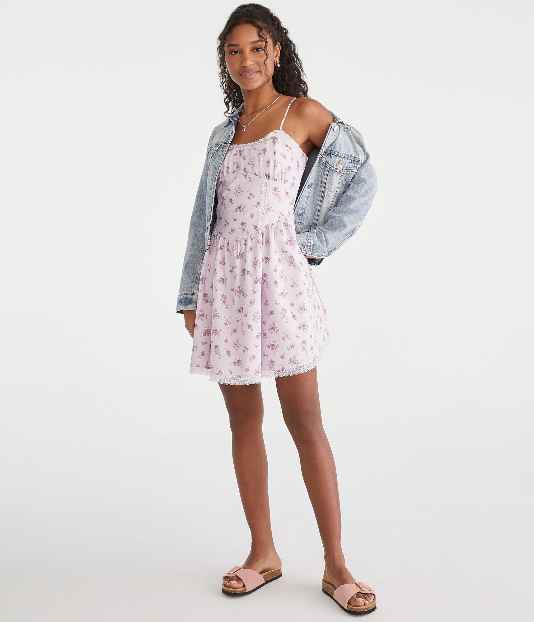 Floral Scoop-Neck Fit & Flare Dress