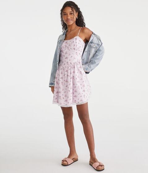 Floral Scoop-Neck Fit & Flare Dress Floral Scoop-Neck Fit & Flare Dress