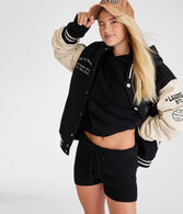 High-Rise Waffle Sweater Shorts