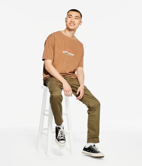 Happy Nature Washed Loose Fit Graphic Tee