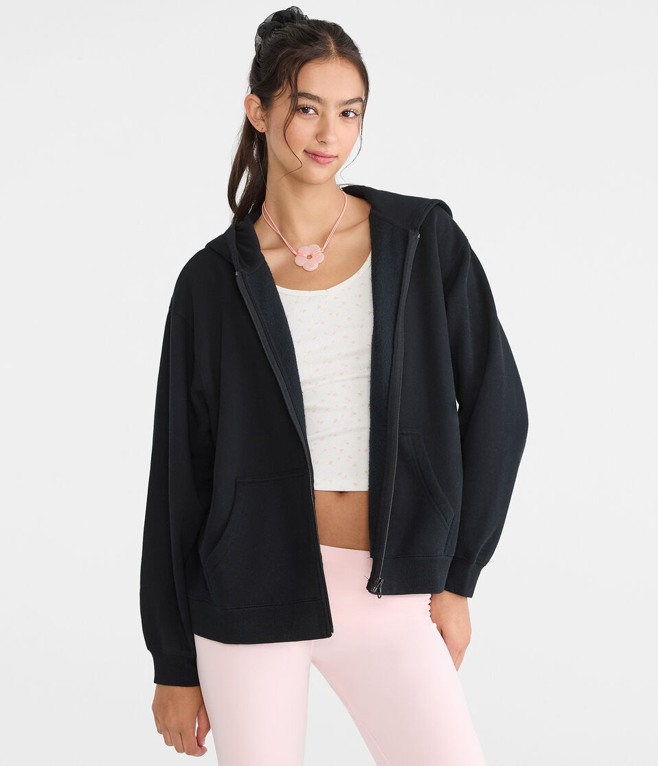 Cloud Soft Oversized Full-Zip Hoodie