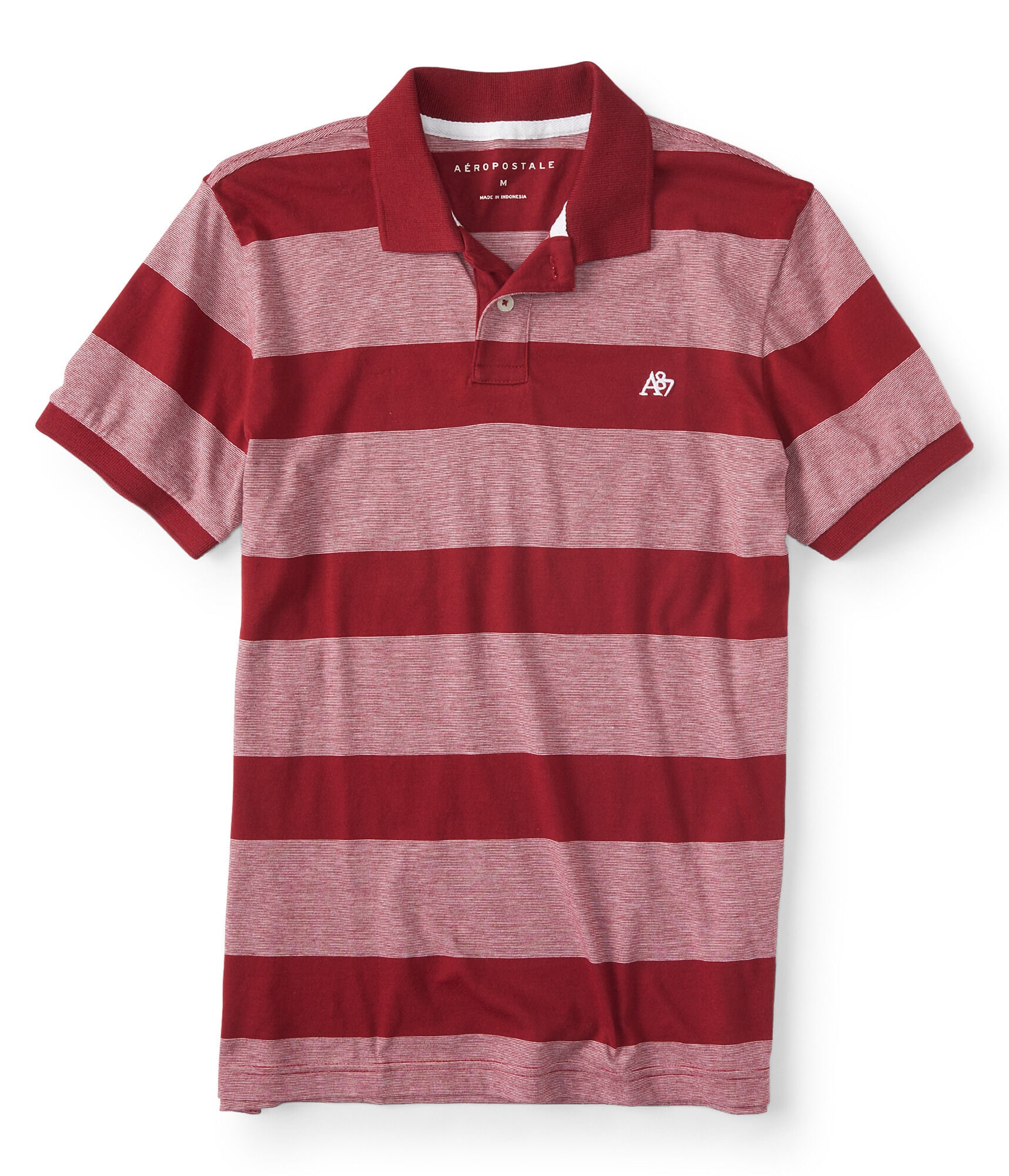 A87 Blocky Stripe Jersey Polo