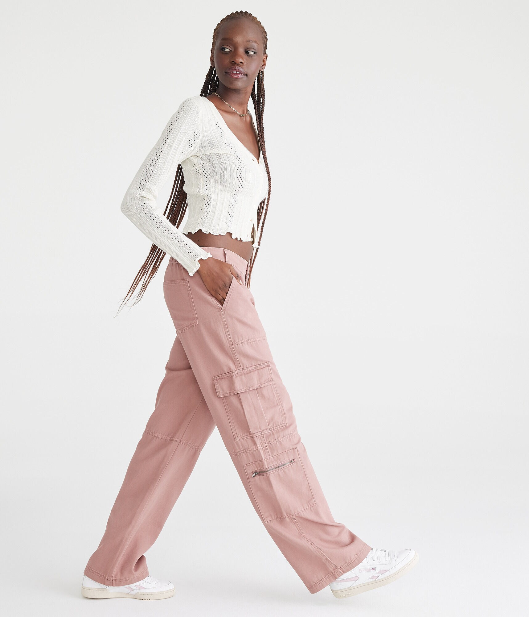 Mid-Rise Utility Cargo Pants