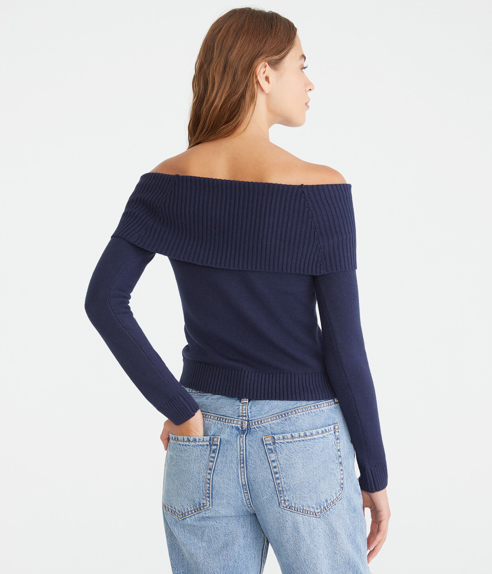 Solid Off-The-Shoulder Sweater