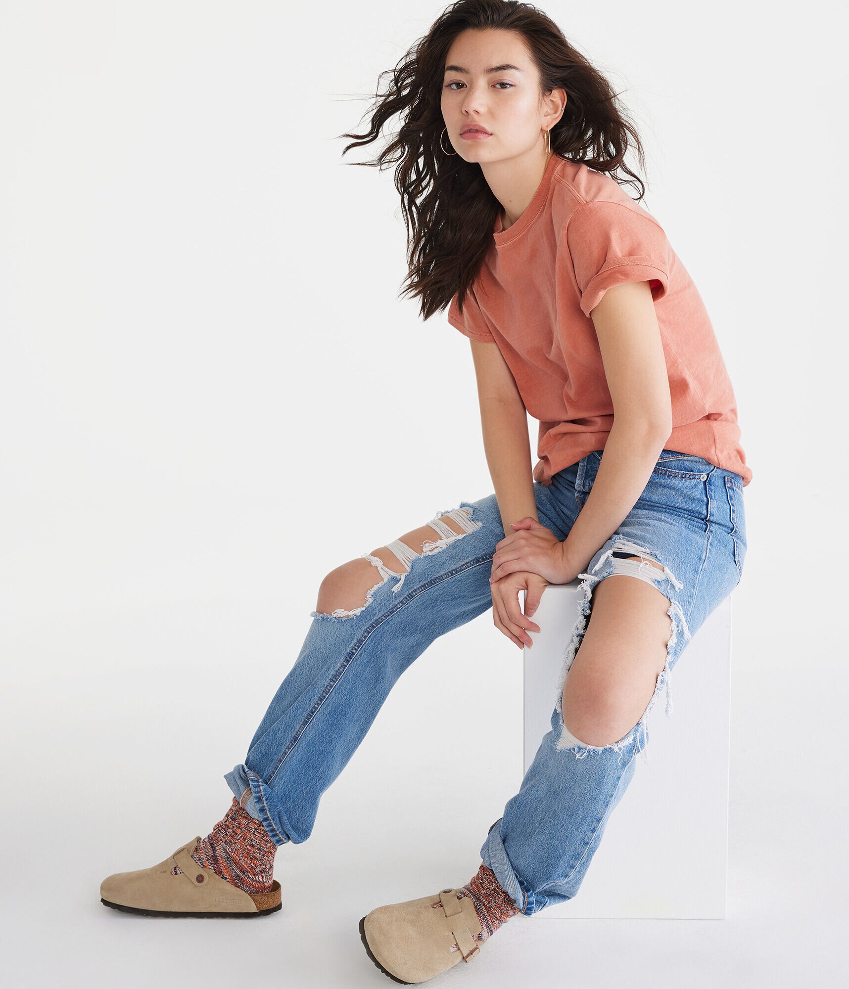 Washed Loose Fit Crew Tee