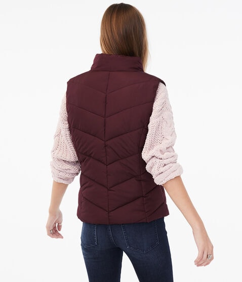 Chevron Quilted Puffer Vest Chevron Quilted Puffer Vest
