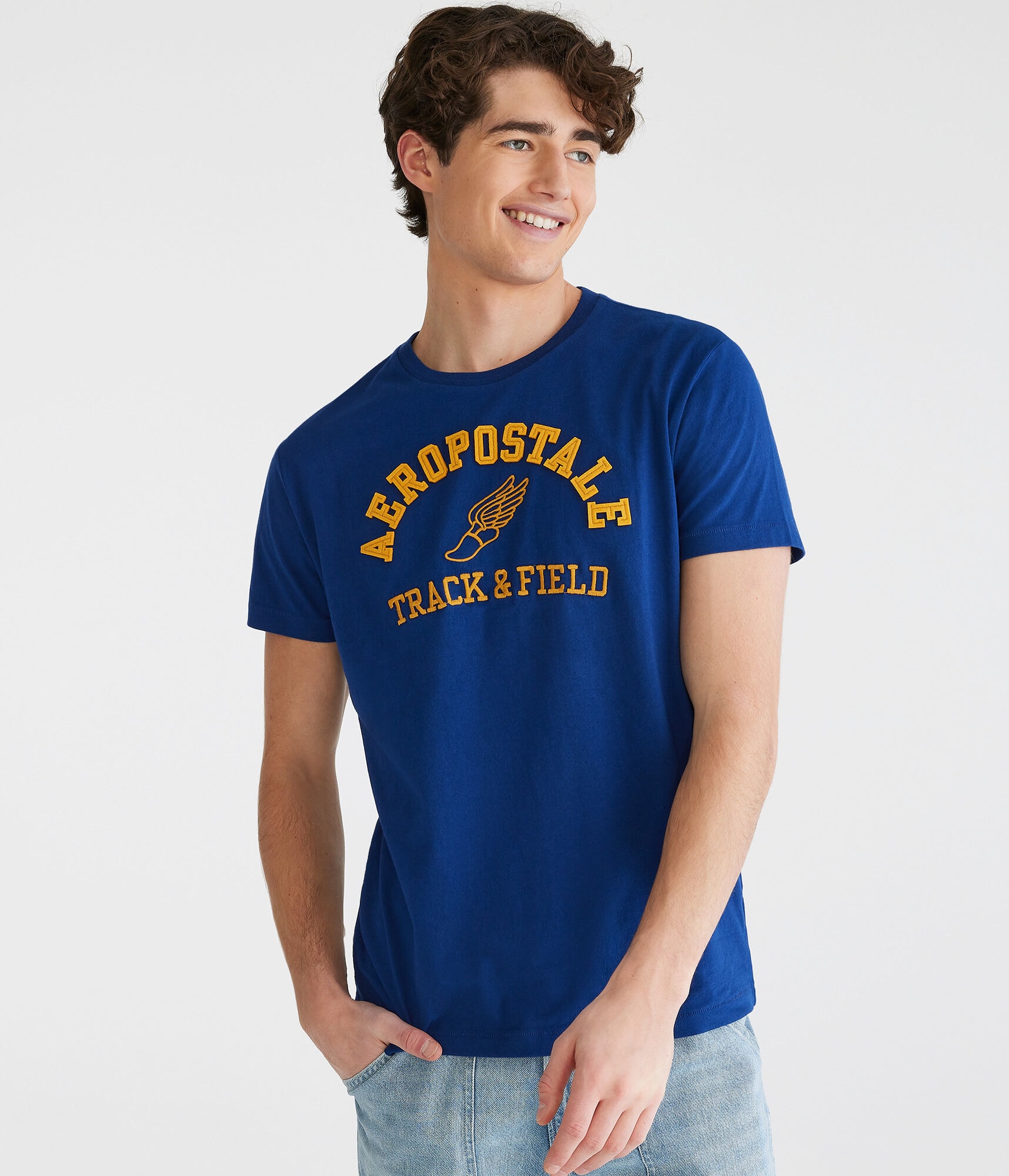 Aeropostale Track &amp; Field Appliqu&eacute; Graphic Tee