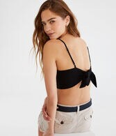 Lace Tie-Back Cropped Cami