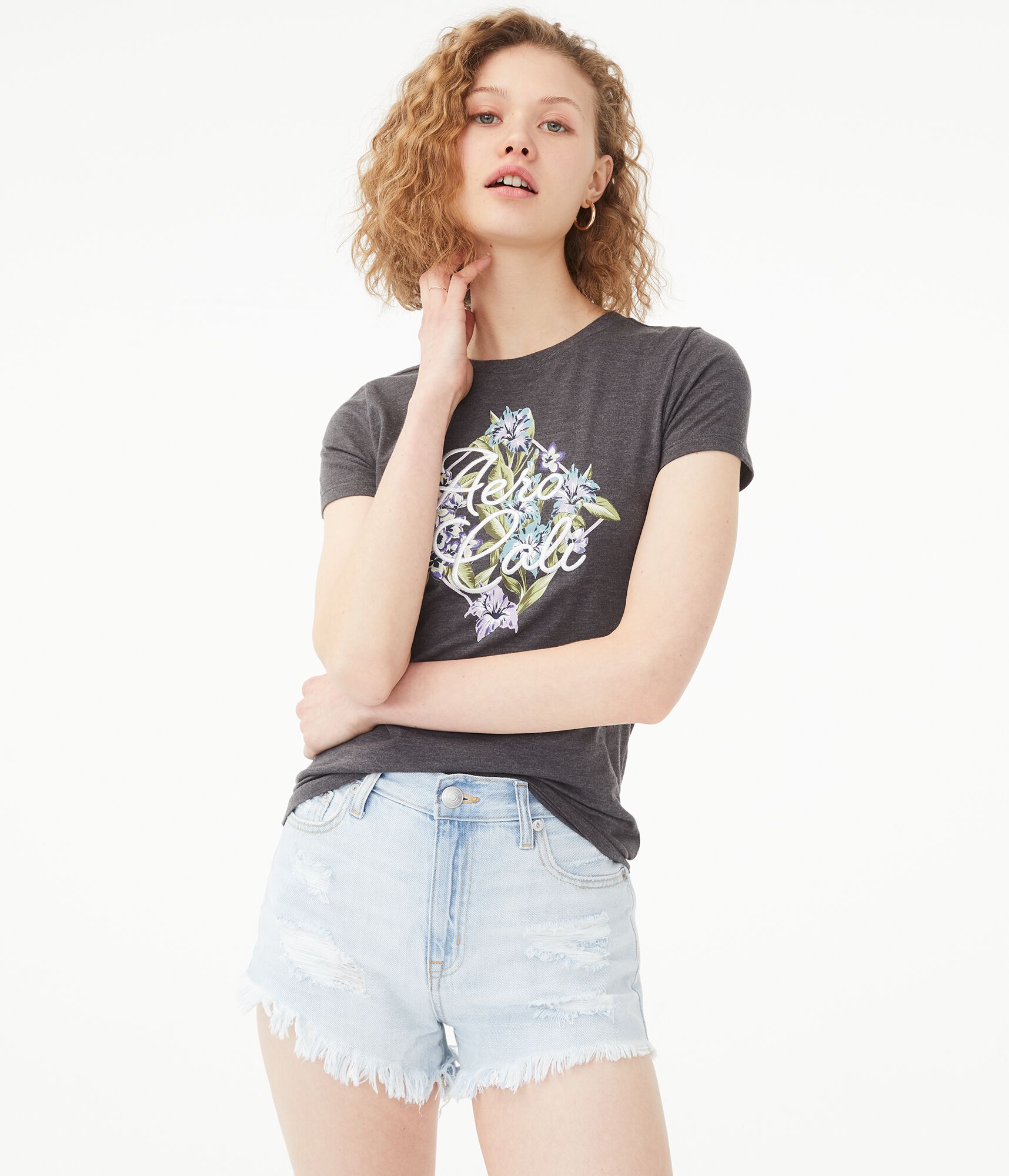 Aero Cali Floral Graphic Tee