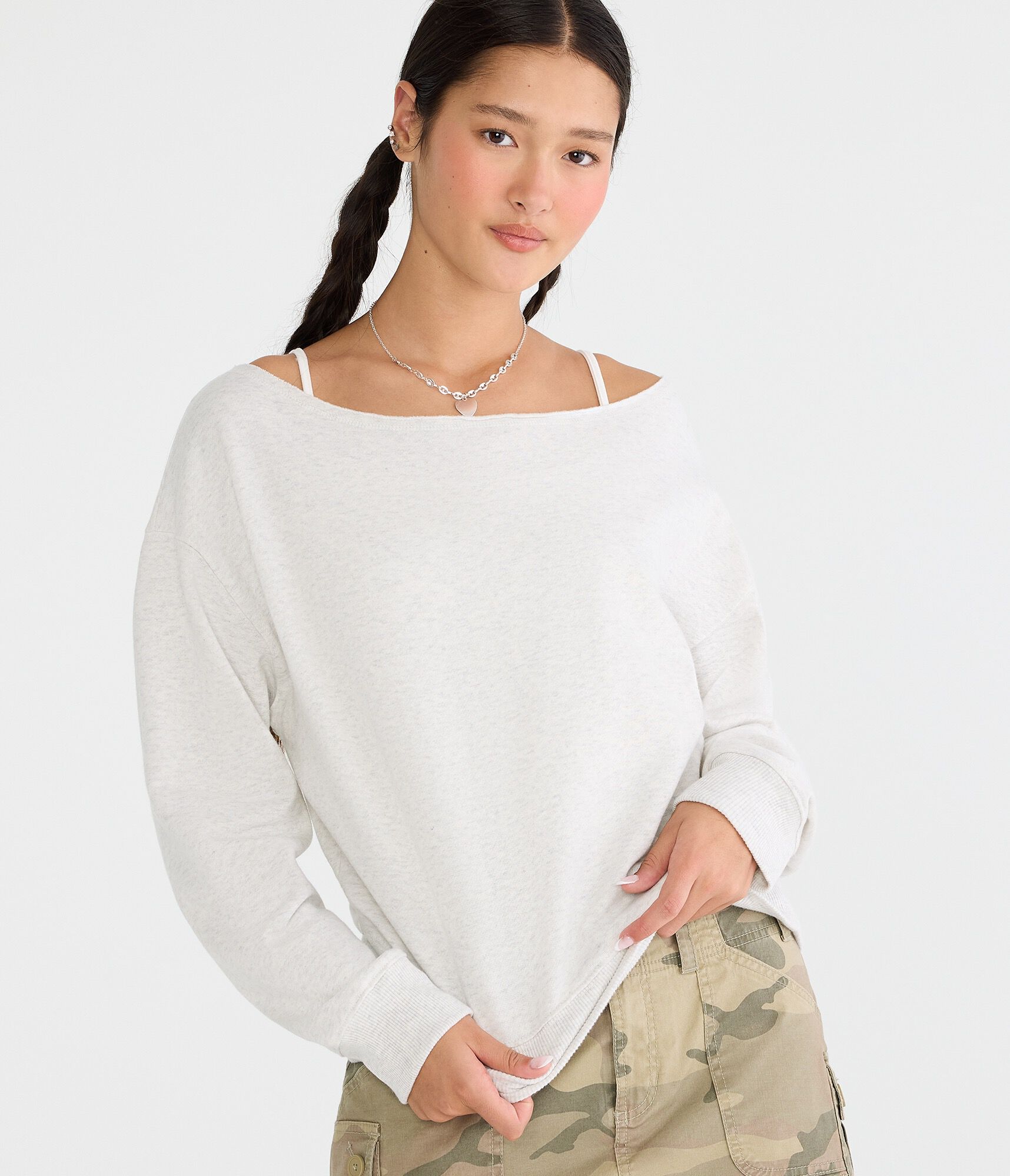 Cloud Soft Off-The-Shoulder Sweatshirt