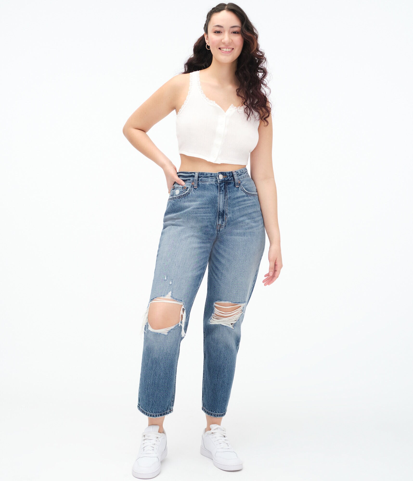 High-Rise Curvy Mom Jean***