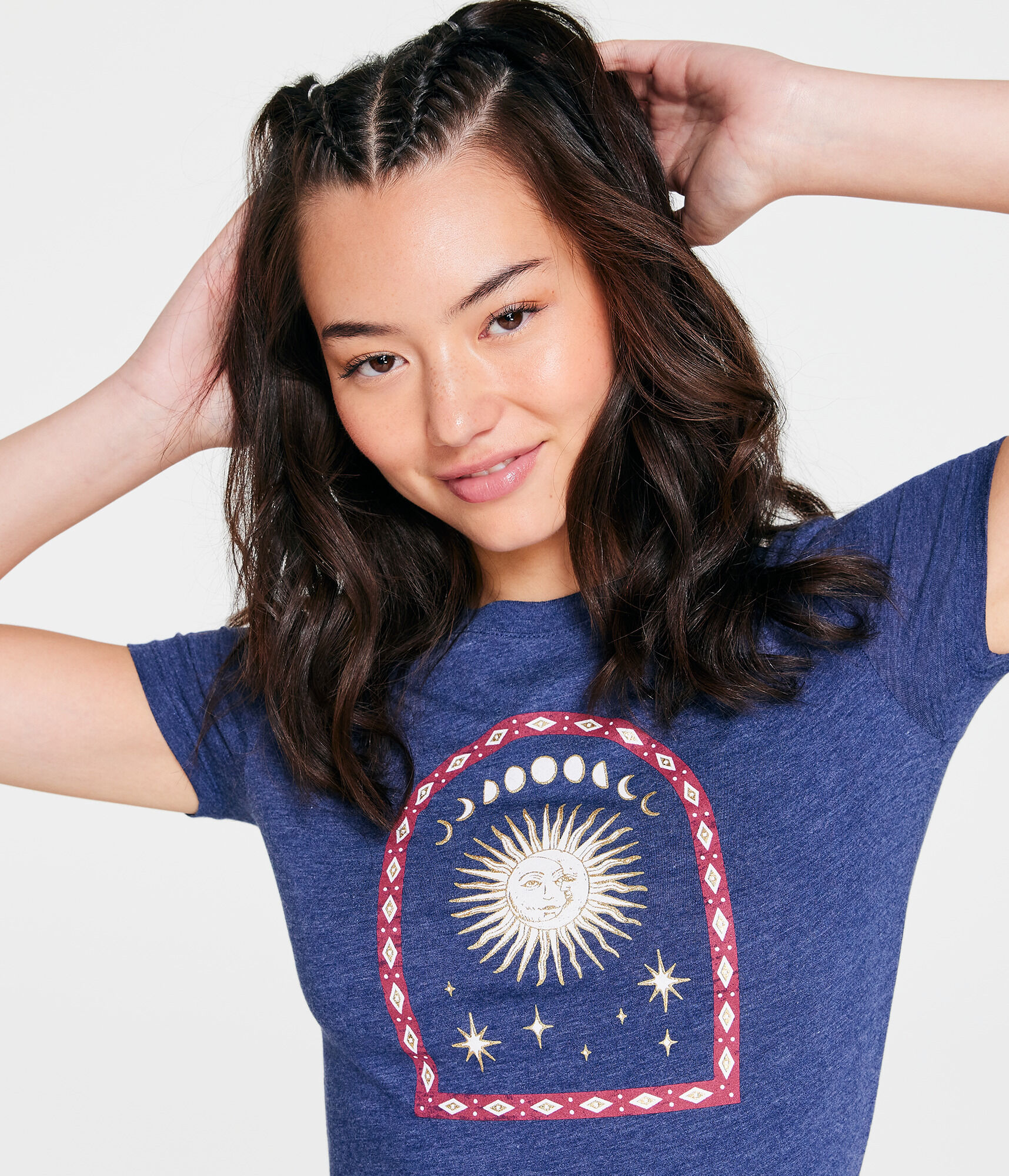 Celestial Window Glitter Graphic Tee