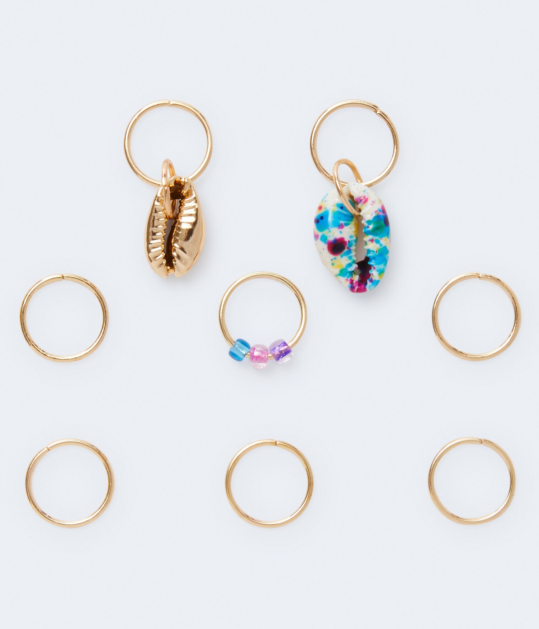 Puka Shell Hair Charm 8-Pack