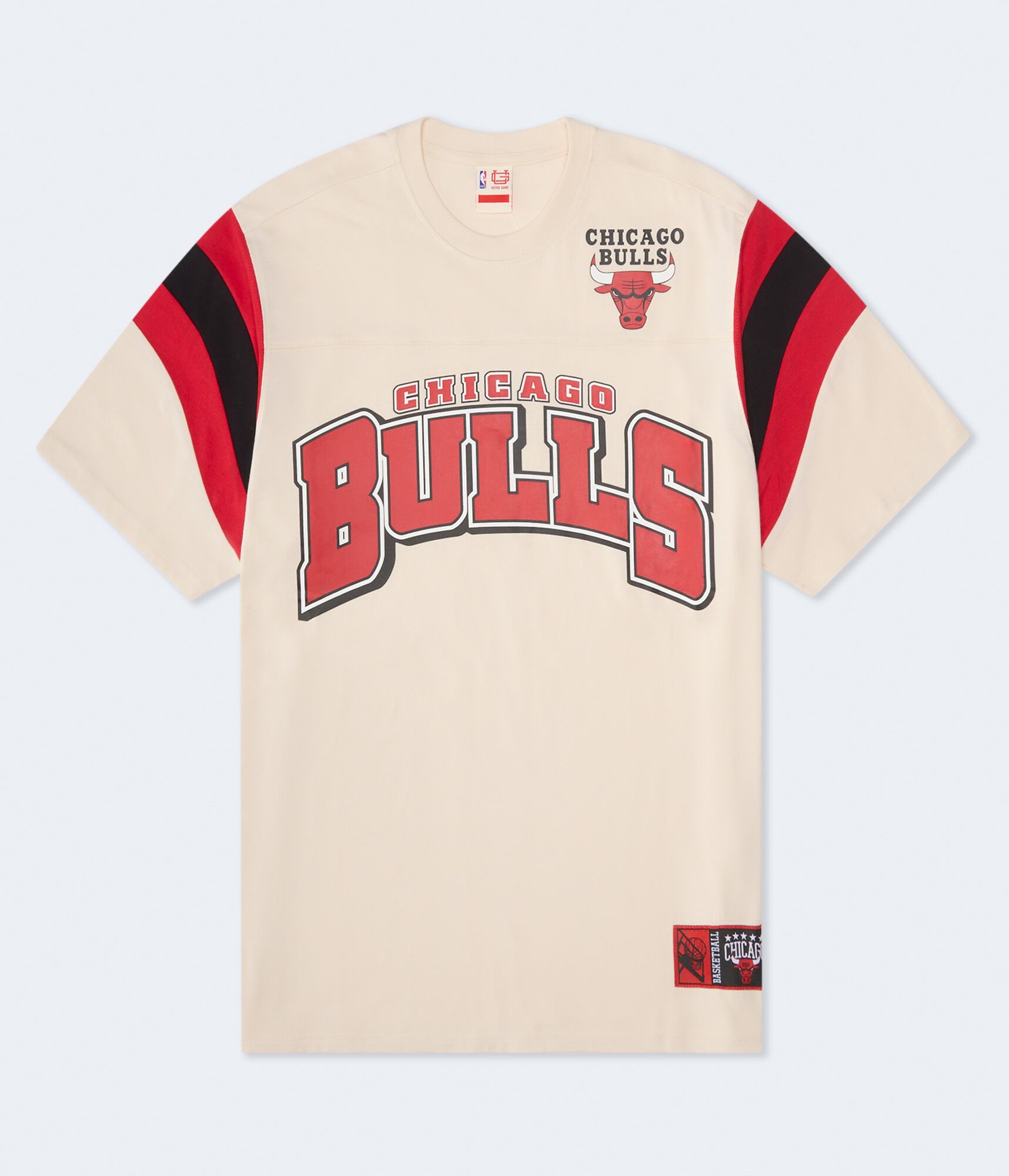 Chicago Bulls Sleeve Stripes Relaxed Graphic Tee