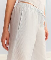 Demetra for Aero Striped Wide Leg Linen Pants
