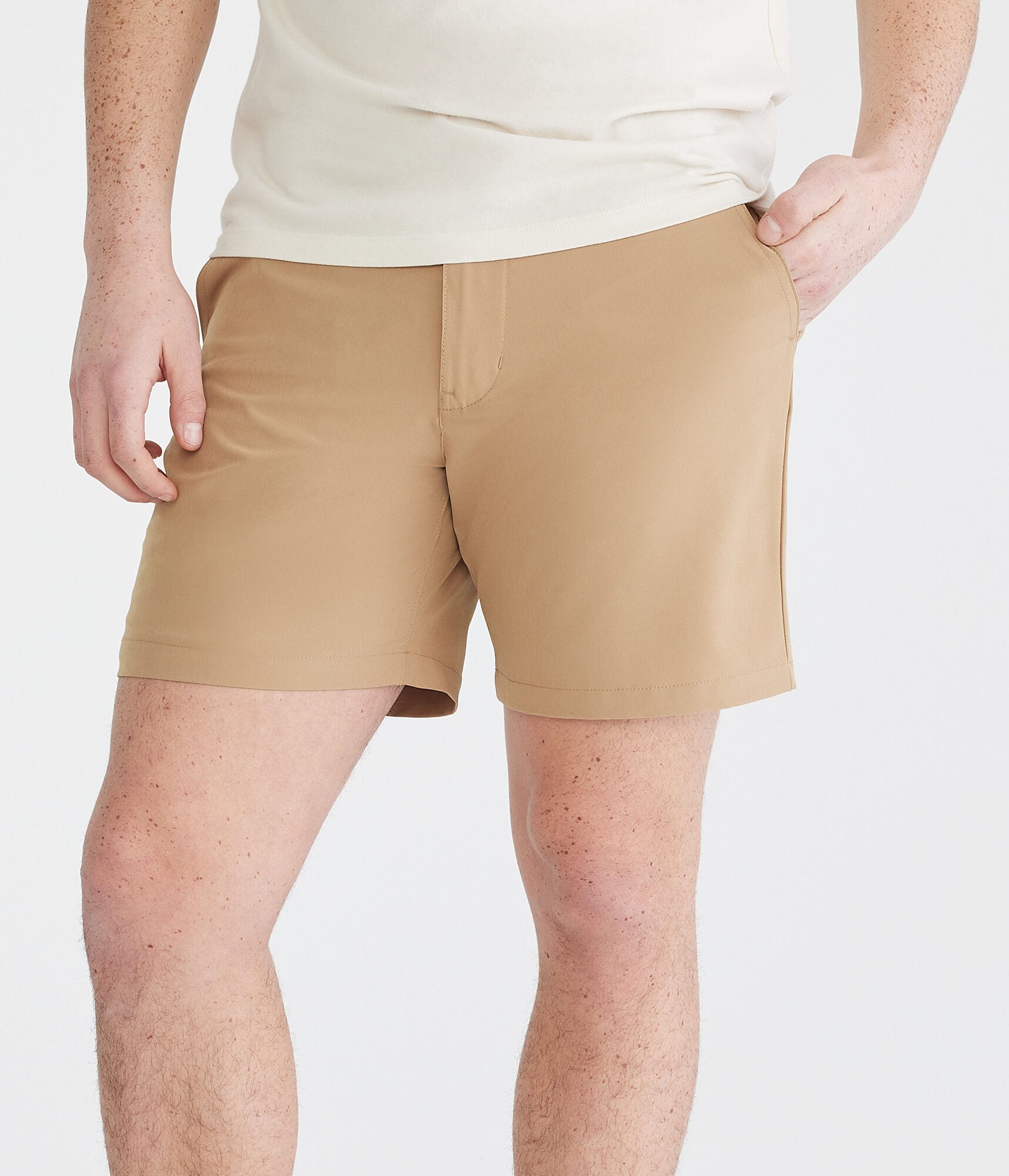 Hybrid Flat-Front Shorts 7"