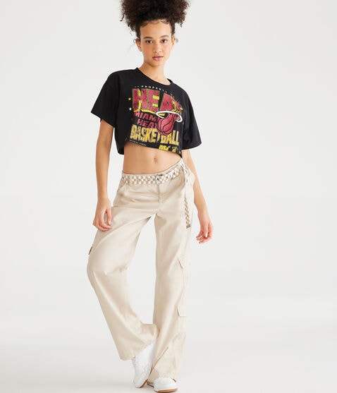 Miami Heat Oversized Cropped Graphic Tee Miami Heat Oversized Cropped Graphic Tee
