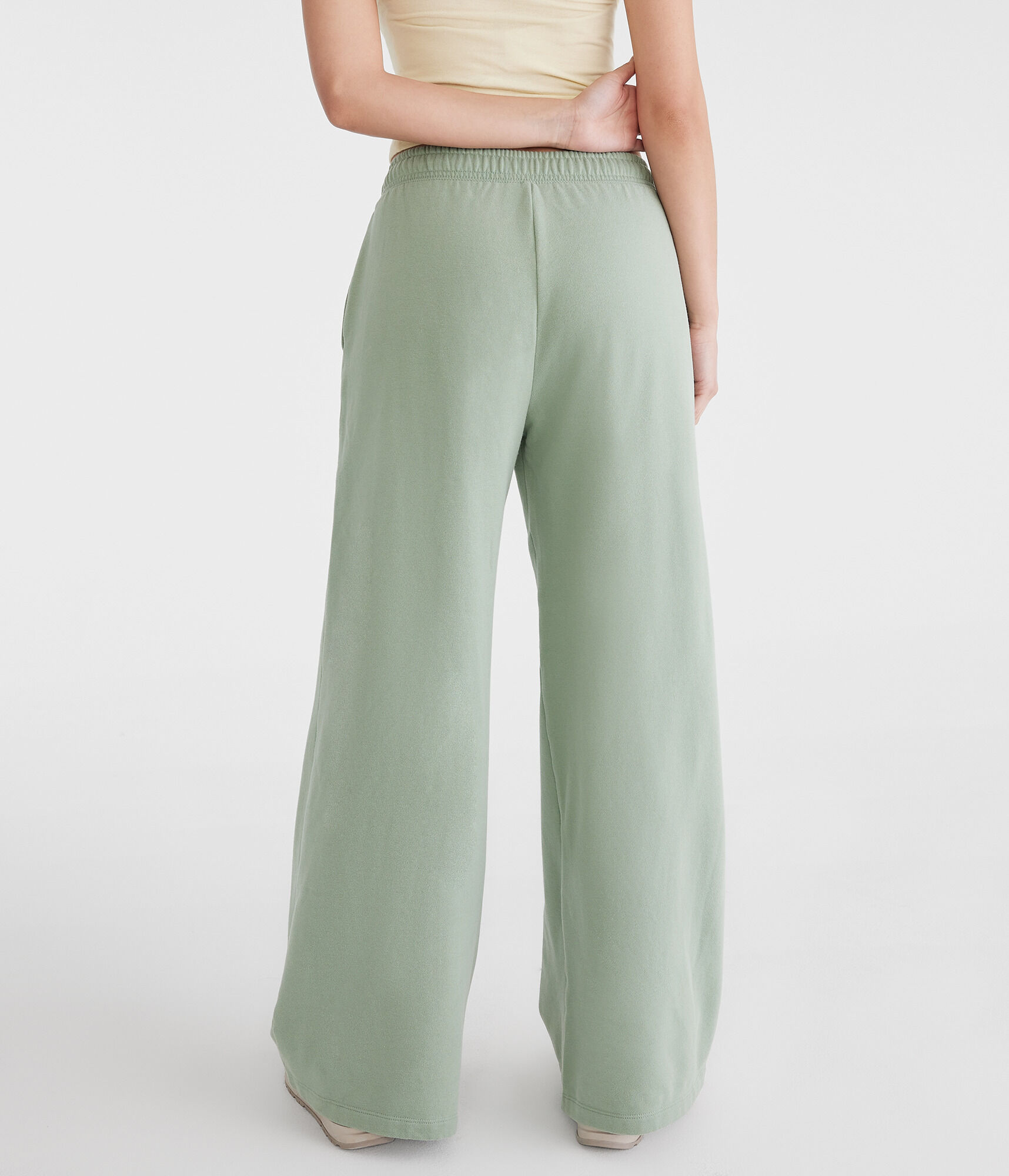 Mid-Rise Wide Leg Sweatpants