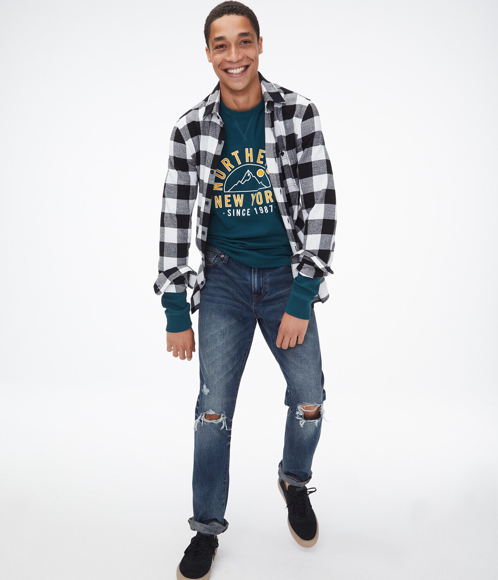 Long Sleeve Printed Thermal Tee