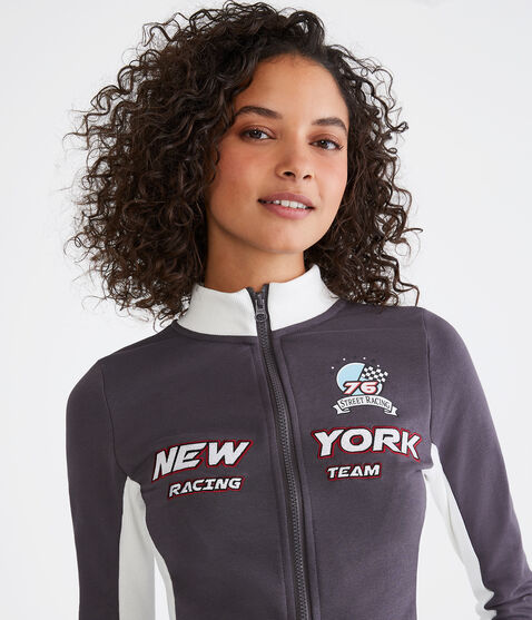 Long Sleeve Racing Full-Zip Fleece Top