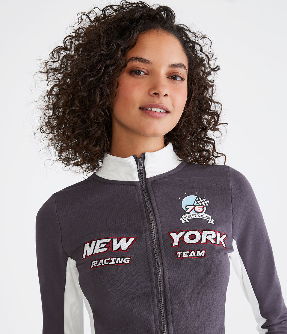 Long Sleeve Racing Full-Zip Fleece Top