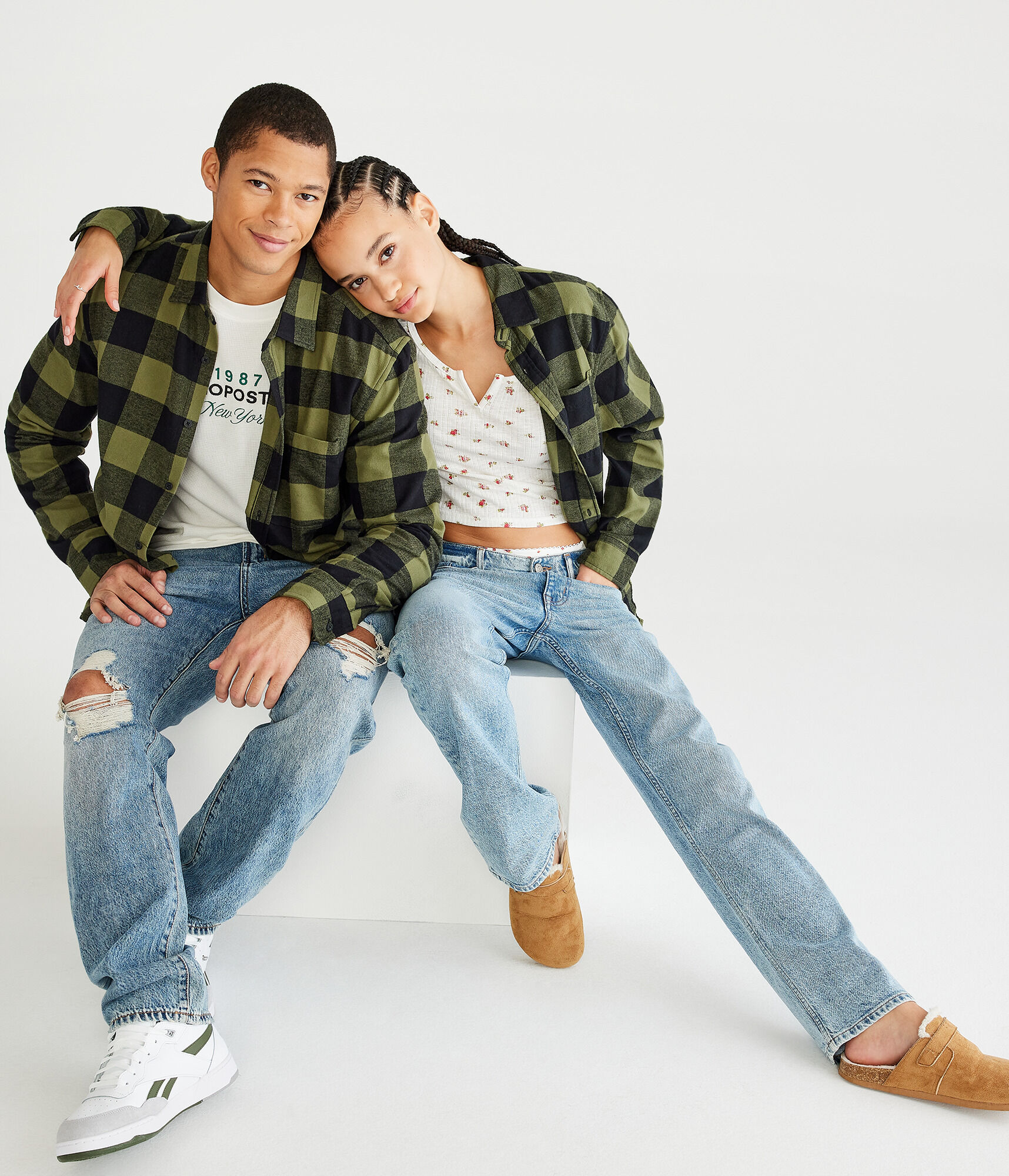 Long Sleeve Buffalo Check Softspun Flannel Shirt