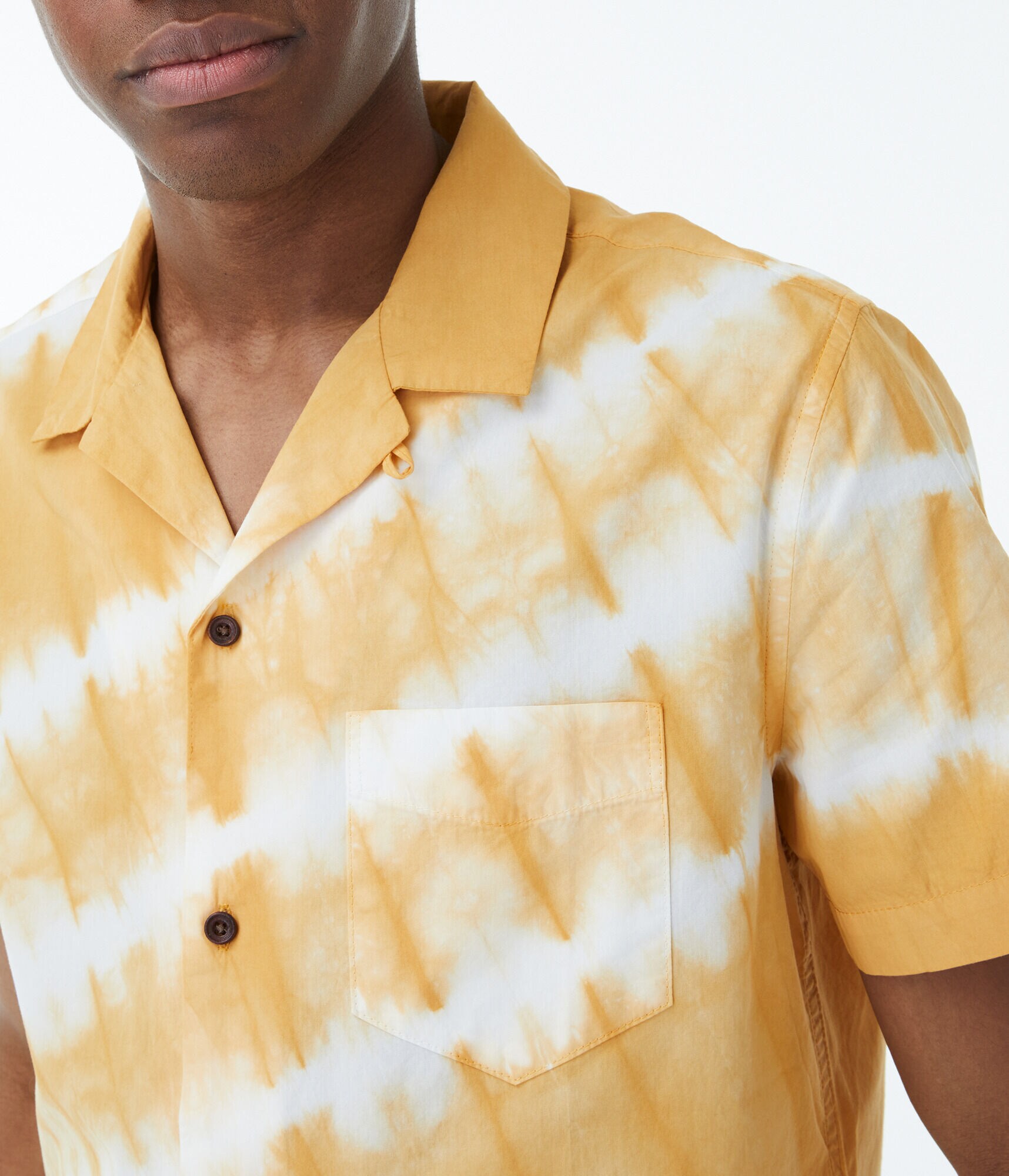 Tie-Dye Button-Down Resort Shirt