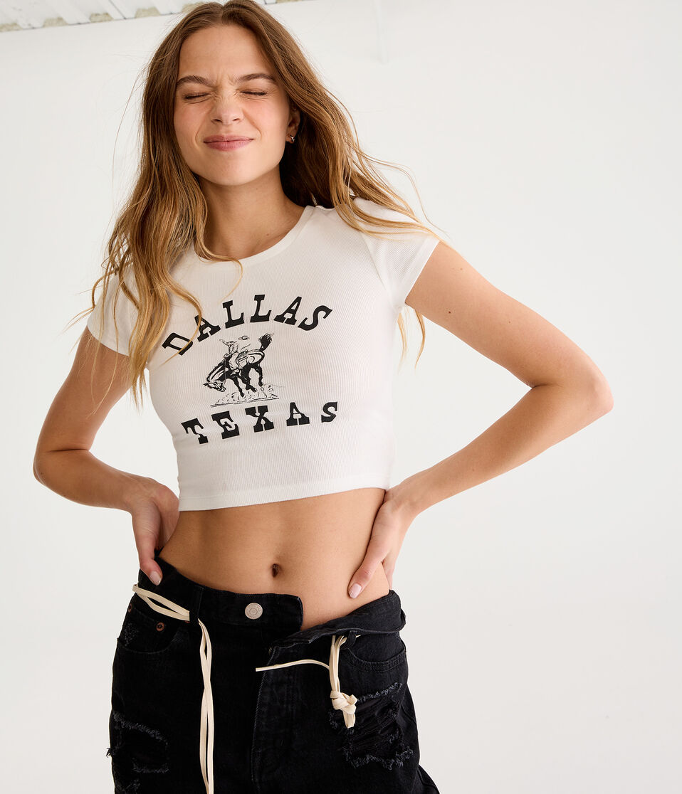 Dallas Texas Cropped Baby Tee