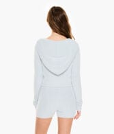 Fuzzy Cropped Full-Zip Hoodie