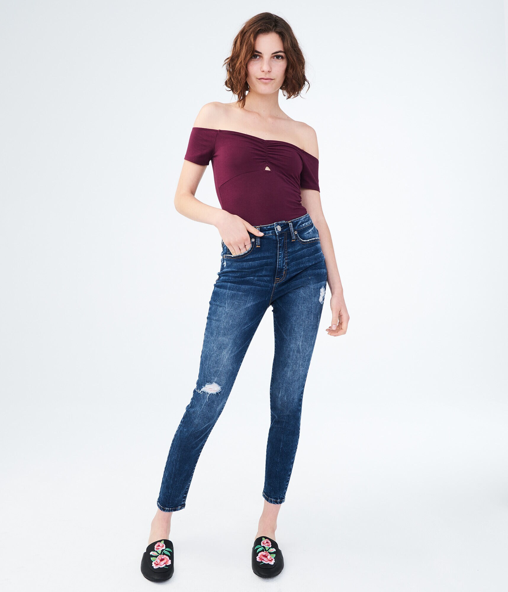 Seriously Stretchy Super High-Waisted Ankle Jegging
