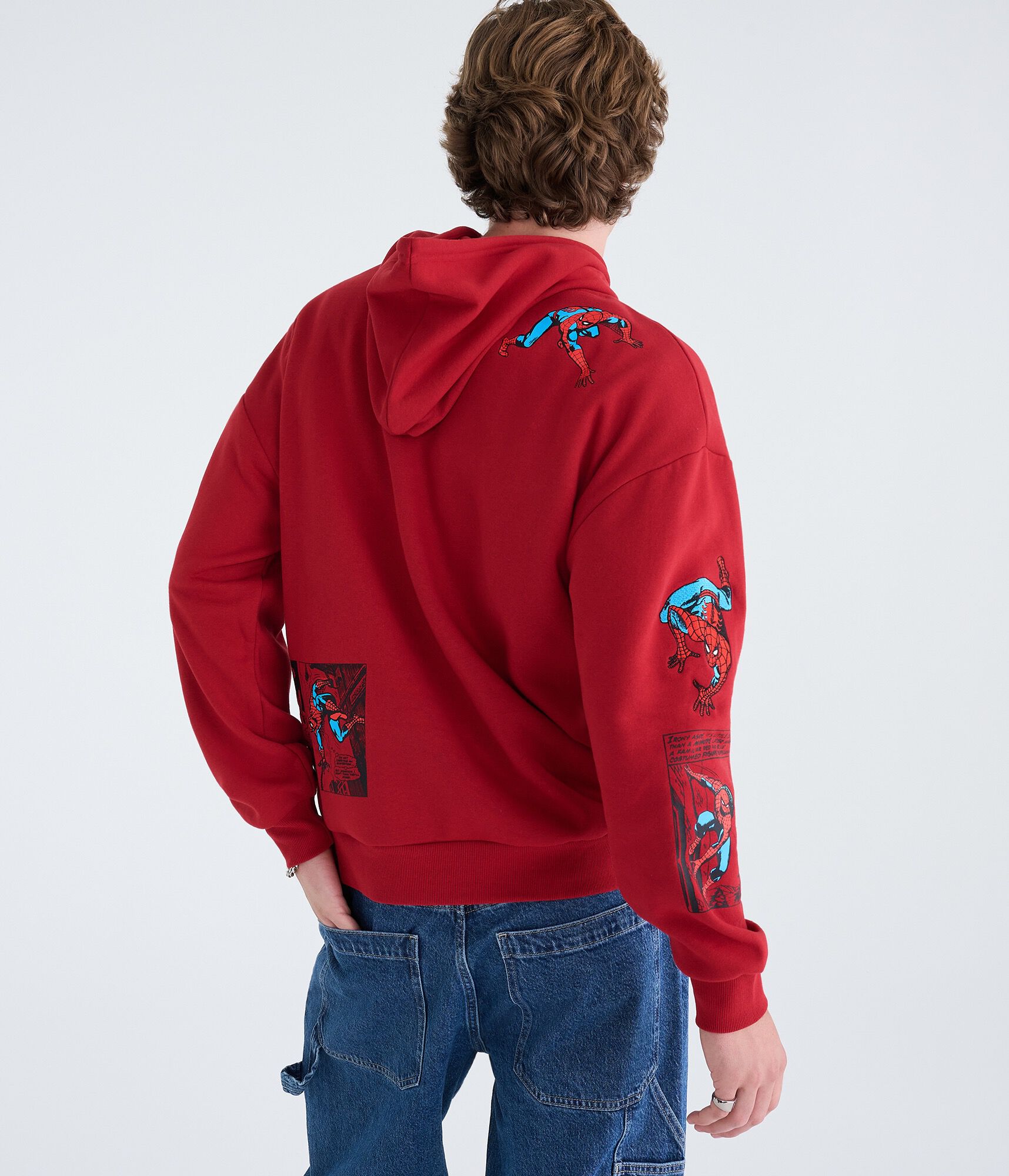 Marvel | A&eacute;ropostale Spider-Man Comic Boxy Pullover Hoodie
