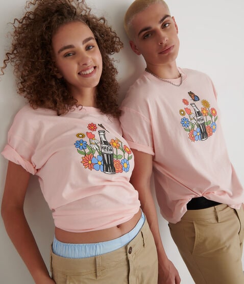 Coca-Cola® by Aéropostale Flower Bottle Graphic Tee
