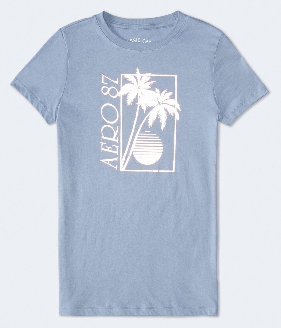 Aero 87 Palm Tree Foil Graphic Tee