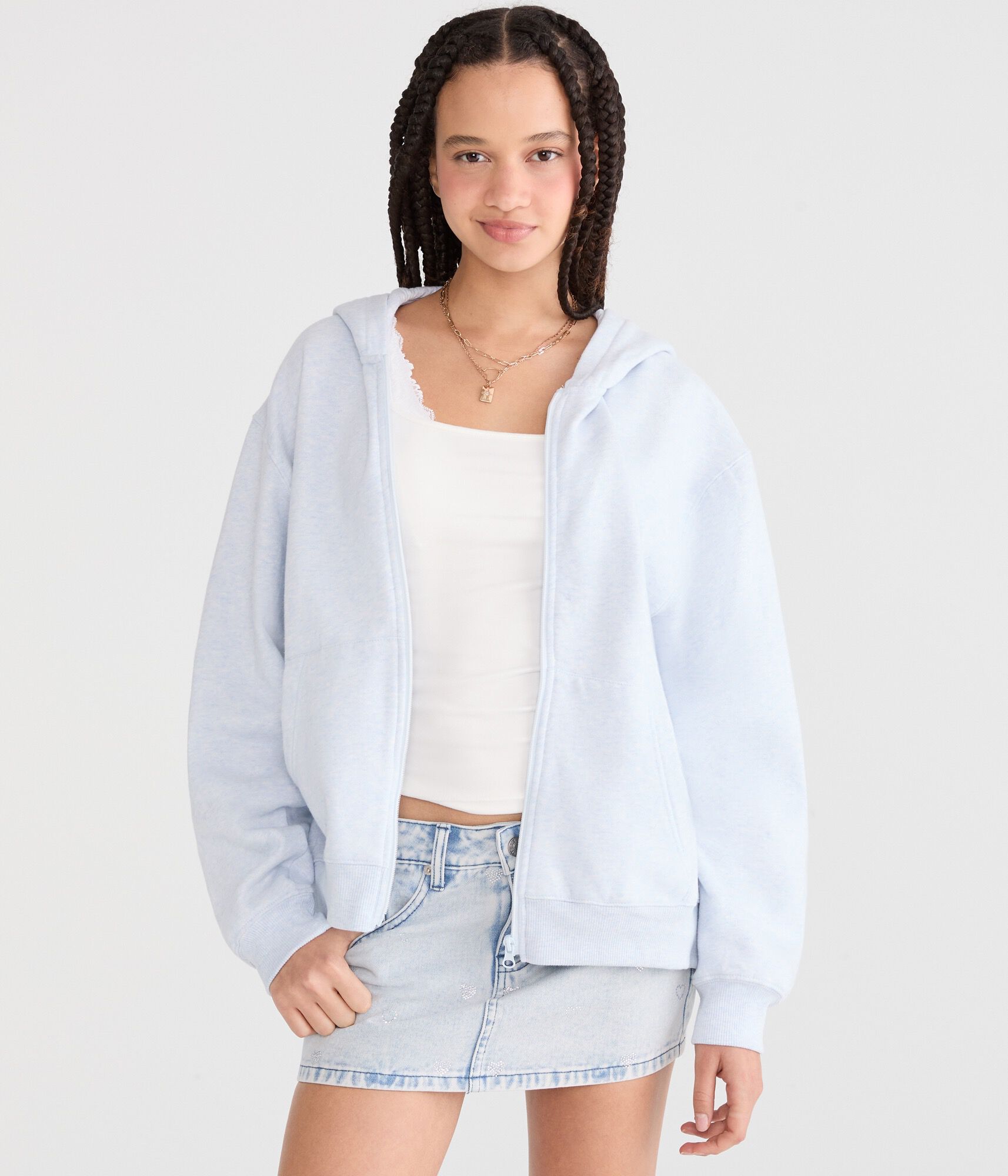 Cloud Soft Oversized Full-Zip Hoodie
