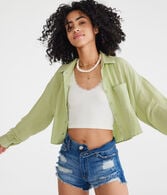 High-Rise Denim Shorty Shorts