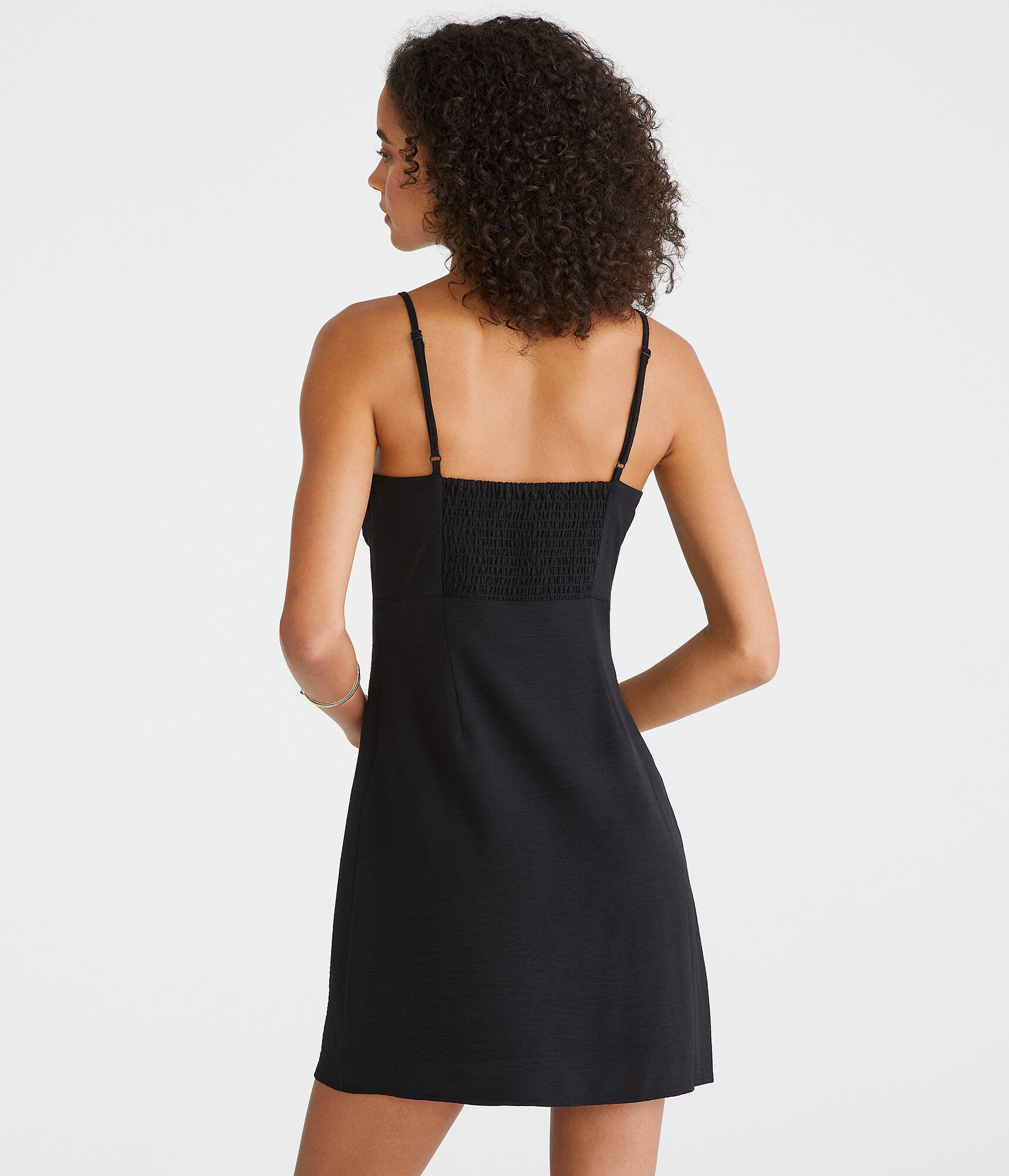 Solid Square-Neck Slip Dress