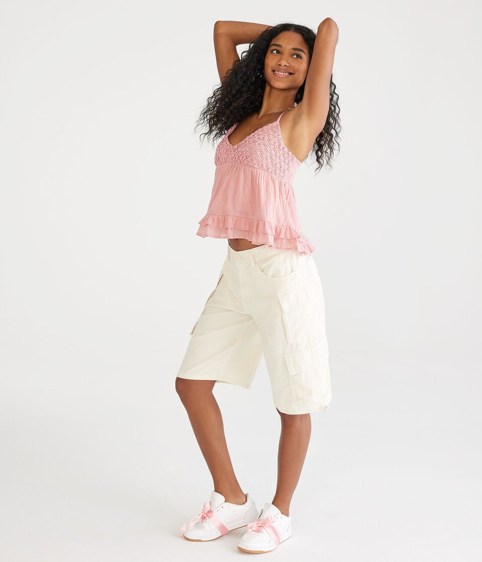 Twill Cargo Bermuda Shorts