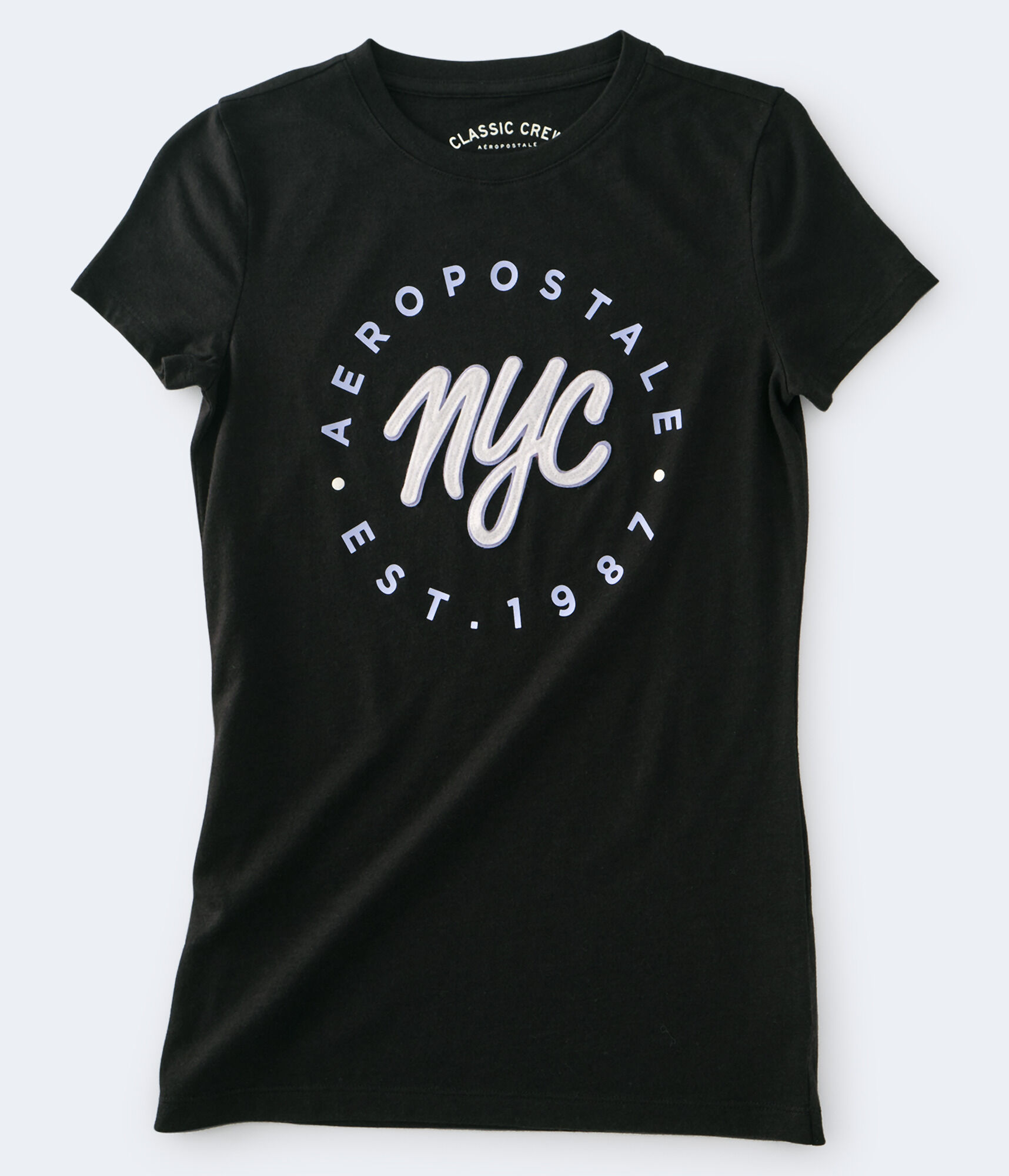 Aeropostale NYC Script Appliqu&eacute; Graphic Tee