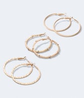 Thin Hoop Earring 3-Pack