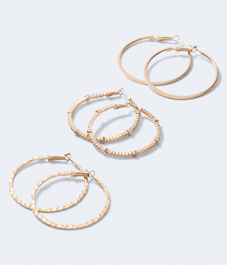 Thin Hoop Earring 3-Pack